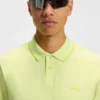 Stretch-cotton slim-fit polo shirt with branding and stripes