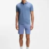 Stretch-cotton slim-fit polo shirt with branding and stripes