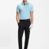 Stretch-cotton slim-fit polo shirt with branding and stripes