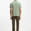 Stretch-cotton slim-fit polo shirt with branding and stripes