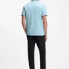 Stretch-cotton slim-fit polo shirt with branding and stripes
