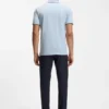Stretch-cotton slim-fit polo shirt with branding and stripes