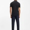 Stretch-cotton slim-fit polo shirt with branding and stripes