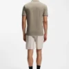 Stretch-cotton slim-fit polo shirt with branding and stripes