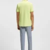 Stretch-cotton slim-fit polo shirt with branding and stripes
