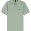 Stretch-cotton slim-fit polo shirt with branding and stripes