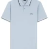 Stretch-cotton slim-fit polo shirt with branding and stripes