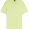 Stretch-cotton slim-fit polo shirt with branding and stripes