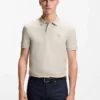 Stretch-cotton slim-fit polo shirt with logo patch