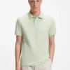 Stretch-cotton slim-fit polo shirt with logo patch