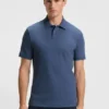 Stretch-cotton slim-fit polo shirt with logo patch