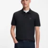 Stretch-cotton slim-fit polo shirt with logo patch