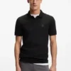 Stretch-cotton slim-fit polo shirt with logo patch