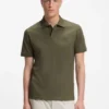 Stretch-cotton slim-fit polo shirt with logo patch
