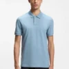 Stretch-cotton slim-fit polo shirt with logo patch