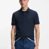 Stretch-cotton slim-fit polo shirt with logo patch