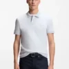 Stretch-cotton slim-fit polo shirt with logo patch