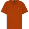 Stretch-cotton slim-fit polo shirt with logo patch