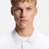 Stretch-cotton slim-fit polo shirt with logo patch