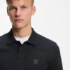 Stretch-cotton slim-fit polo shirt with logo patch