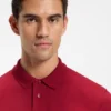 Stretch-cotton slim-fit polo shirt with logo patch