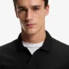 Stretch-cotton slim-fit polo shirt with logo patch