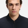 Stretch-cotton slim-fit polo shirt with logo patch