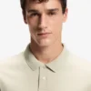 Stretch-cotton slim-fit polo shirt with logo patch