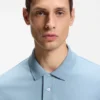 Stretch-cotton slim-fit polo shirt with logo patch