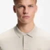 Stretch-cotton slim-fit polo shirt with logo patch