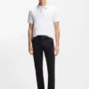 Stretch-cotton slim-fit polo shirt with logo patch