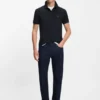 Stretch-cotton slim-fit polo shirt with logo patch