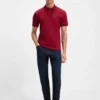 Stretch-cotton slim-fit polo shirt with logo patch
