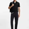 Stretch-cotton slim-fit polo shirt with logo patch