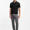 Stretch-cotton slim-fit polo shirt with logo patch