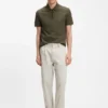 Stretch-cotton slim-fit polo shirt with logo patch