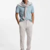 Stretch-cotton slim-fit polo shirt with logo patch