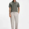 Stretch-cotton slim-fit polo shirt with logo patch
