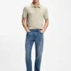 Stretch-cotton slim-fit polo shirt with logo patch