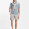 Stretch-cotton slim-fit polo shirt with logo patch