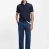 Stretch-cotton slim-fit polo shirt with logo patch