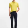 Stretch-cotton slim-fit polo shirt with logo patch