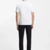 Stretch-cotton slim-fit polo shirt with logo patch