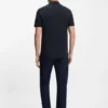 Stretch-cotton slim-fit polo shirt with logo patch