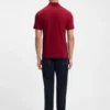 Stretch-cotton slim-fit polo shirt with logo patch