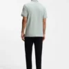 Stretch-cotton slim-fit polo shirt with logo patch