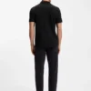 Stretch-cotton slim-fit polo shirt with logo patch