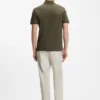 Stretch-cotton slim-fit polo shirt with logo patch