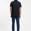 Stretch-cotton slim-fit polo shirt with logo patch