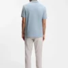 Stretch-cotton slim-fit polo shirt with logo patch